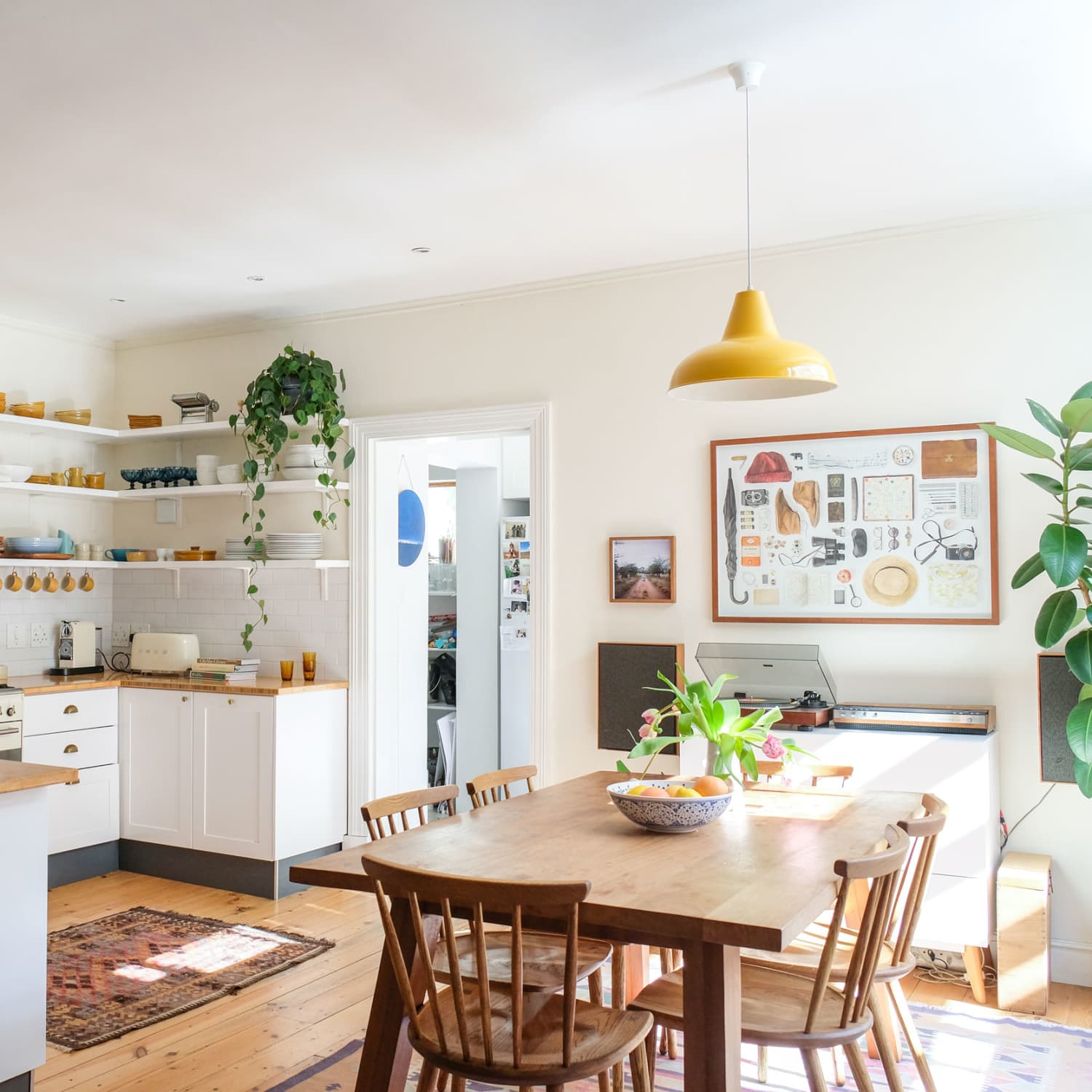 Kitchen island with open shelves and seating best sale